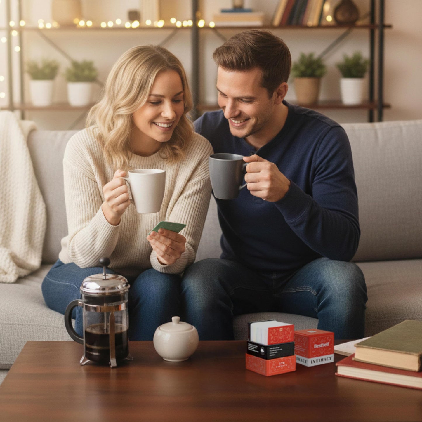 BestSelf Intimacy Deck – 170 Conversation Cards for Couples, Fun and Romantic Card Game for Deeper Connection and Pillow Talk