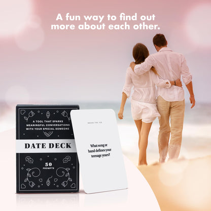 BestSelf Date Deck – 50 Conversation Cards Engaging for Couples - Fun and Thought-Provoking Date Night Game - Playing Cards to Unlock Deeper Connection and Intimacy