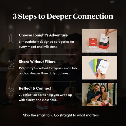 BestSelf Intimacy Deck – 170 Conversation Cards for Couples, Fun and Romantic Card Game for Deeper Connection and Pillow Talk