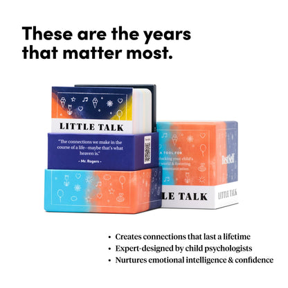 Little Talk Conversation Cards for Kids – 170 Prompts for Social Skills, Family Games, Travel & Therapy – BestSelf Deck for Ages 4-12, ADHD Tools, Homeschool Gifts & Road Trip Activities