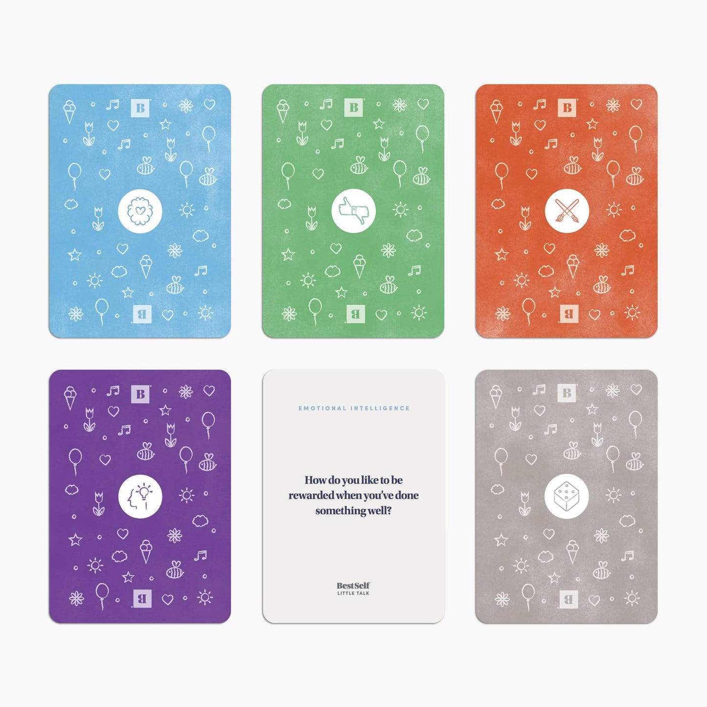 Little Talk Conversation Cards for Kids – 170 Prompts for Social Skills, Family Games, Travel & Therapy – BestSelf Deck for Ages 4-12, ADHD Tools, Homeschool Gifts & Road Trip Activities