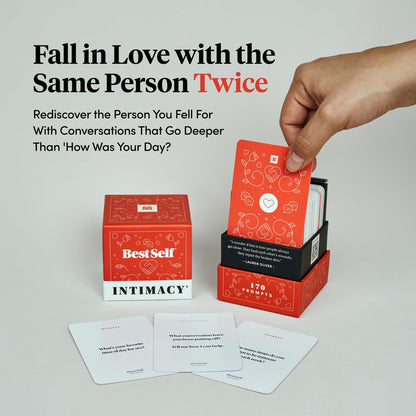 BestSelf Intimacy Deck – 170 Conversation Cards for Couples, Fun and Romantic Card Game for Deeper Connection and Pillow Talk