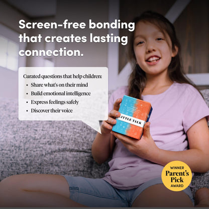 Little Talk Conversation Cards for Kids – 170 Prompts for Social Skills, Family Games, Travel & Therapy – BestSelf Deck for Ages 4-12, ADHD Tools, Homeschool Gifts & Road Trip Activities